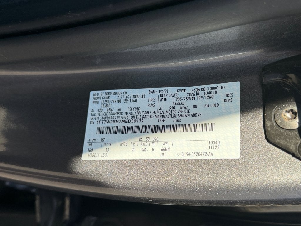2021 Ford F-250SD Lariat w/Black Appearance & Tremor Off Road Pkgs