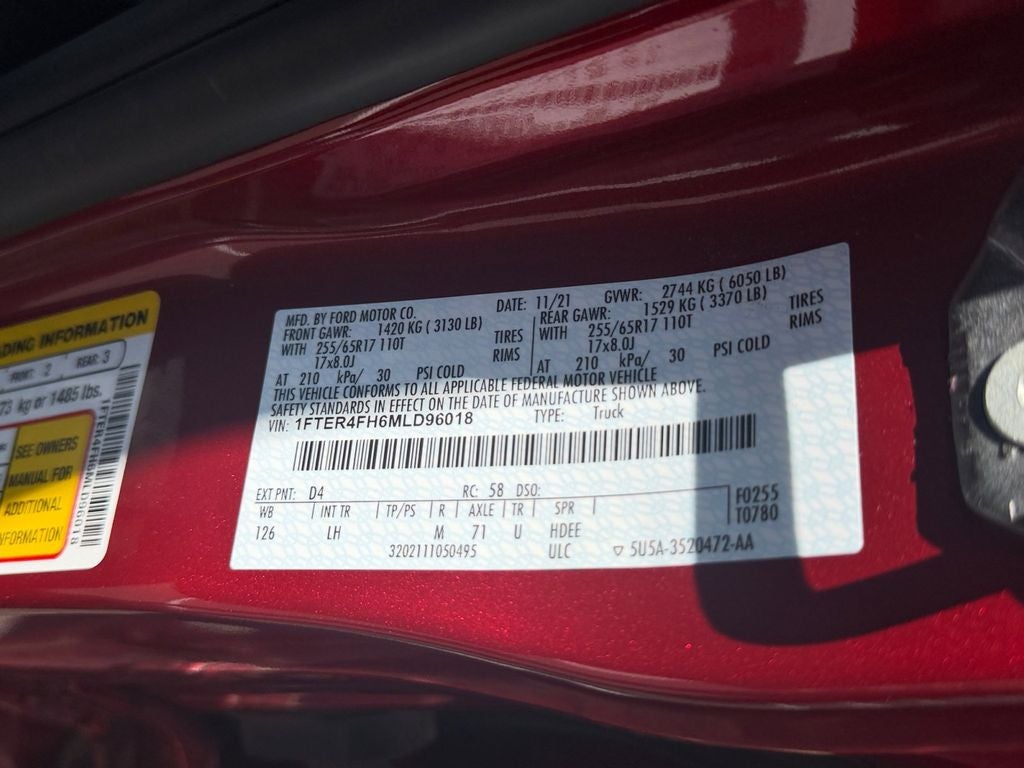 2021 Ford Ranger XLT Sport w/Tow Pkg