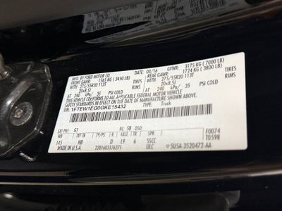 2016 Ford F-150 Lariat w/Max Tow & Chrome Appearance Pkgs
