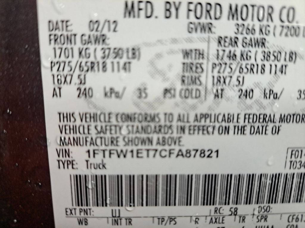 2012 Ford F-150 Laria Plus Pkg w/Chrome