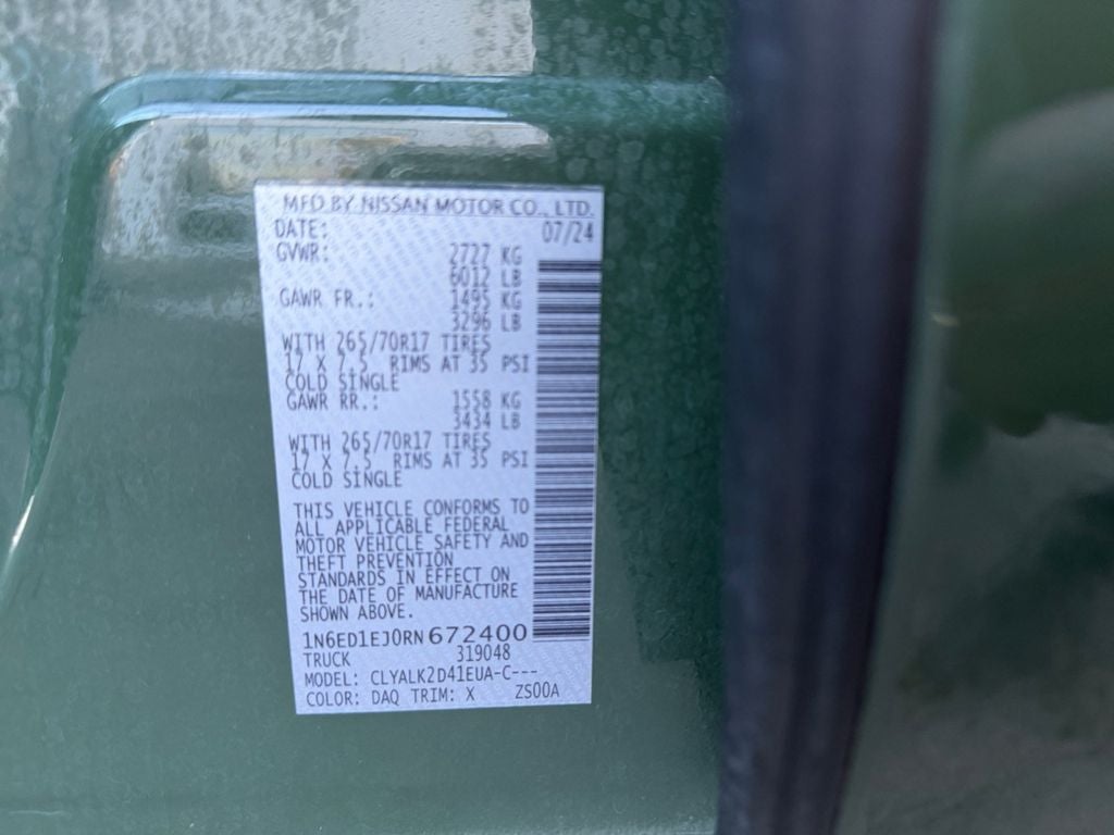 2024 Nissan Frontier PRO-X w/Convenience & Tech Pkg