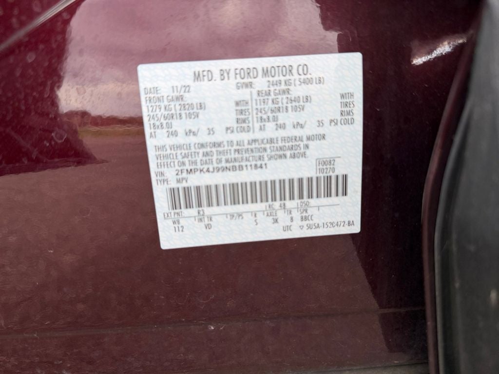 2022 Ford Edge SEL w/Panoramic Vista Roof