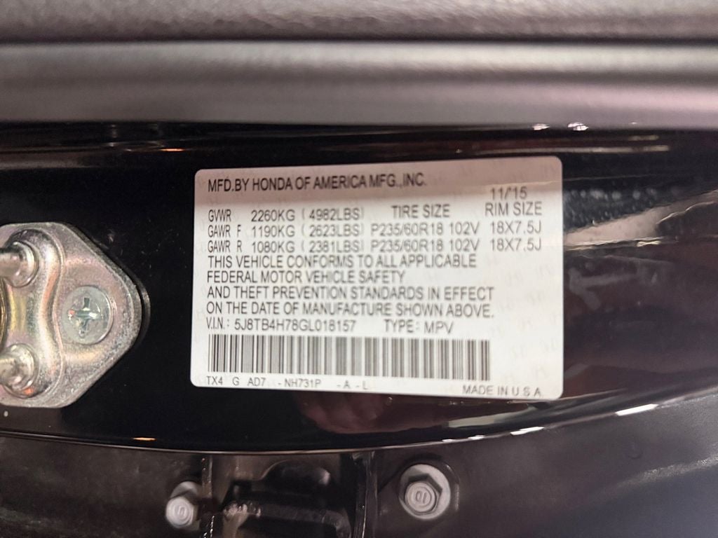 2016 Acura RDX Base AWD w/Advance Package