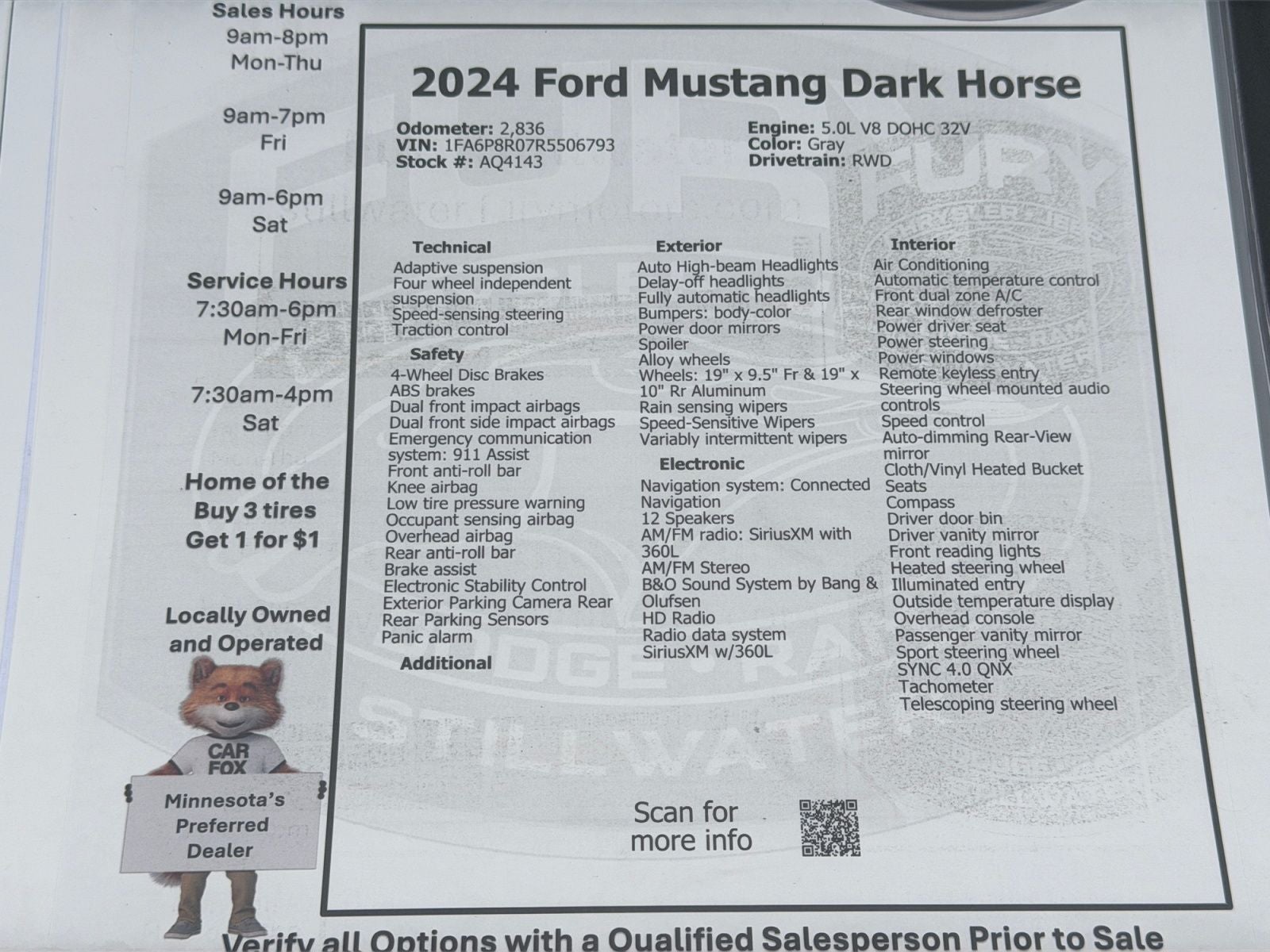2024 Ford Mustang Dark Horse