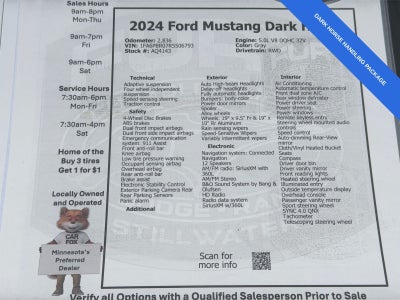 2024 Ford Mustang Dark Horse Fastback