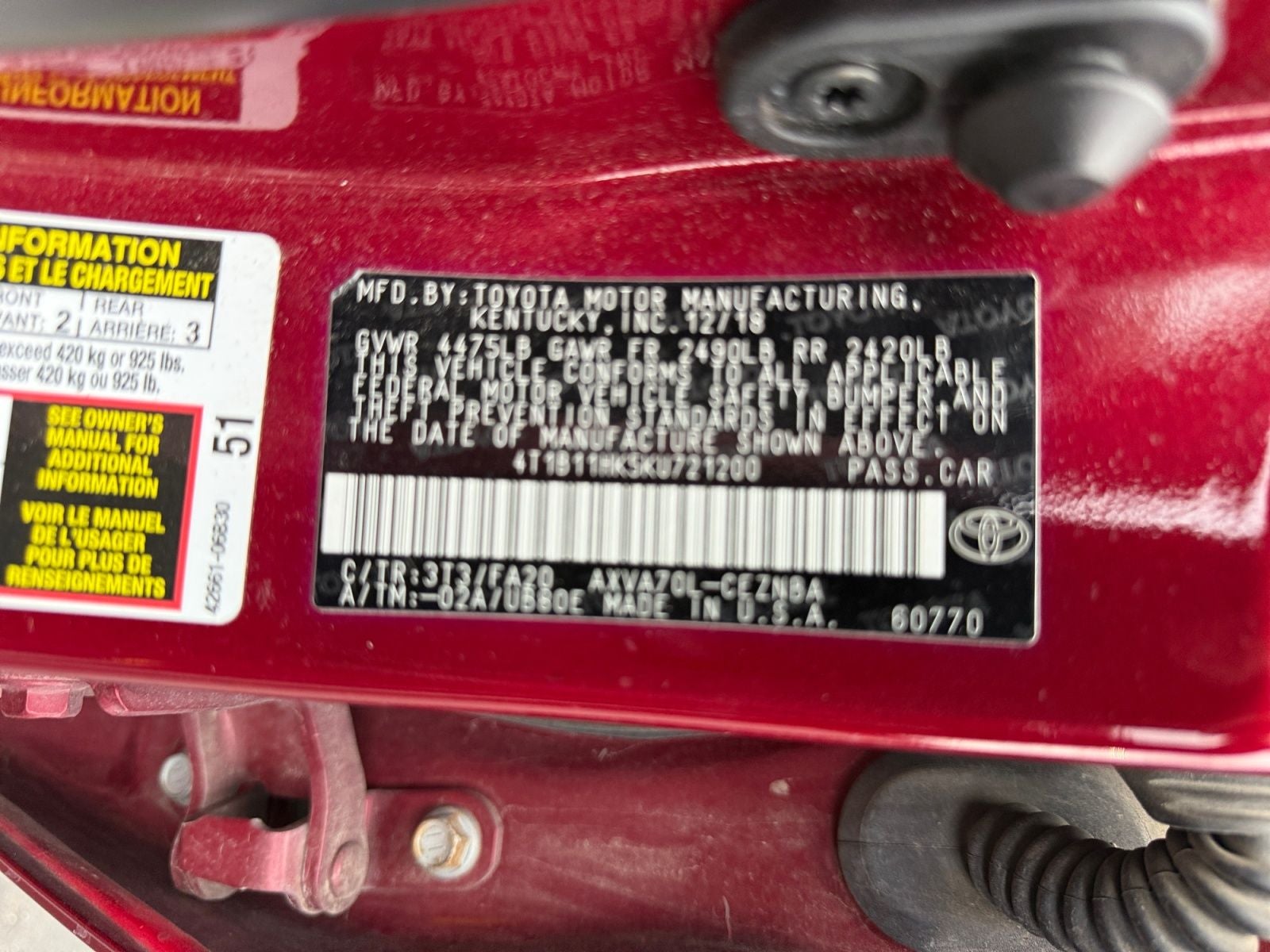 2019 Toyota Camry LE