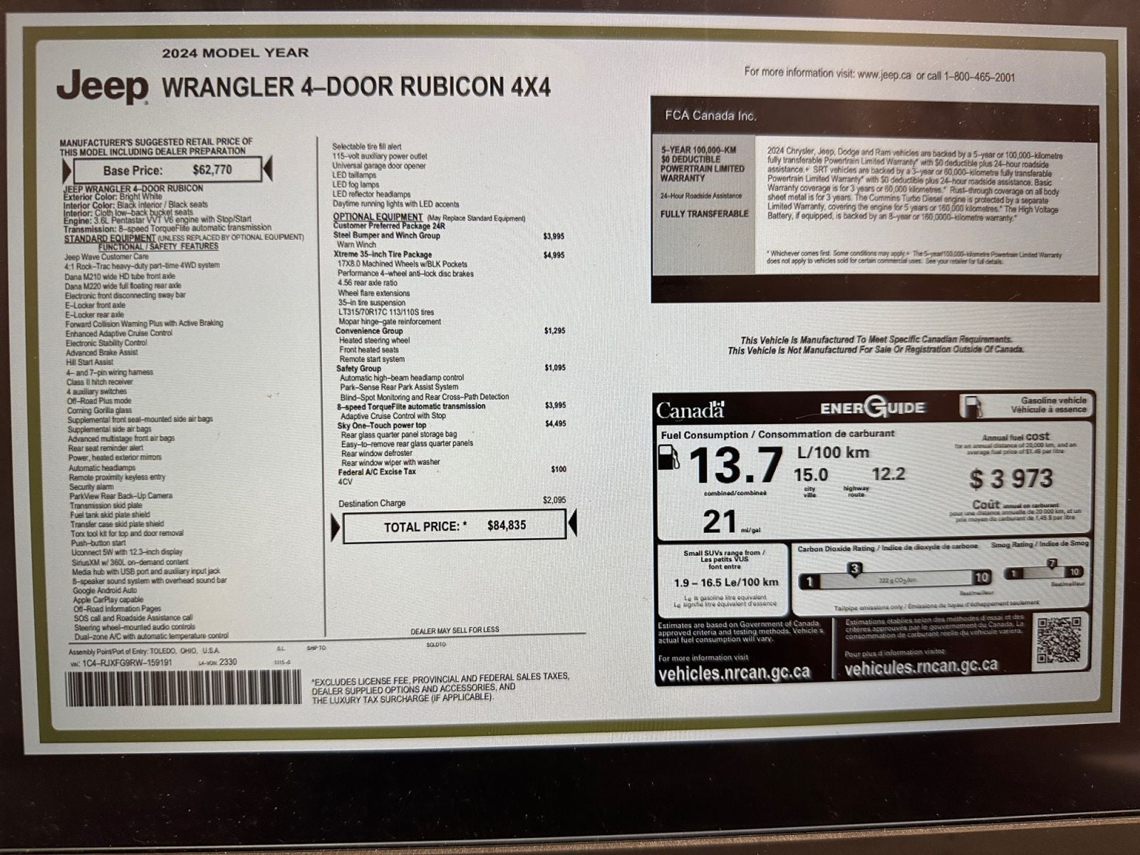 2024 Jeep Wrangler Rubicon XTreme Package