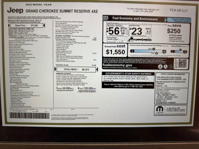2022 Jeep Grand Cherokee Summit Reserve 4xe