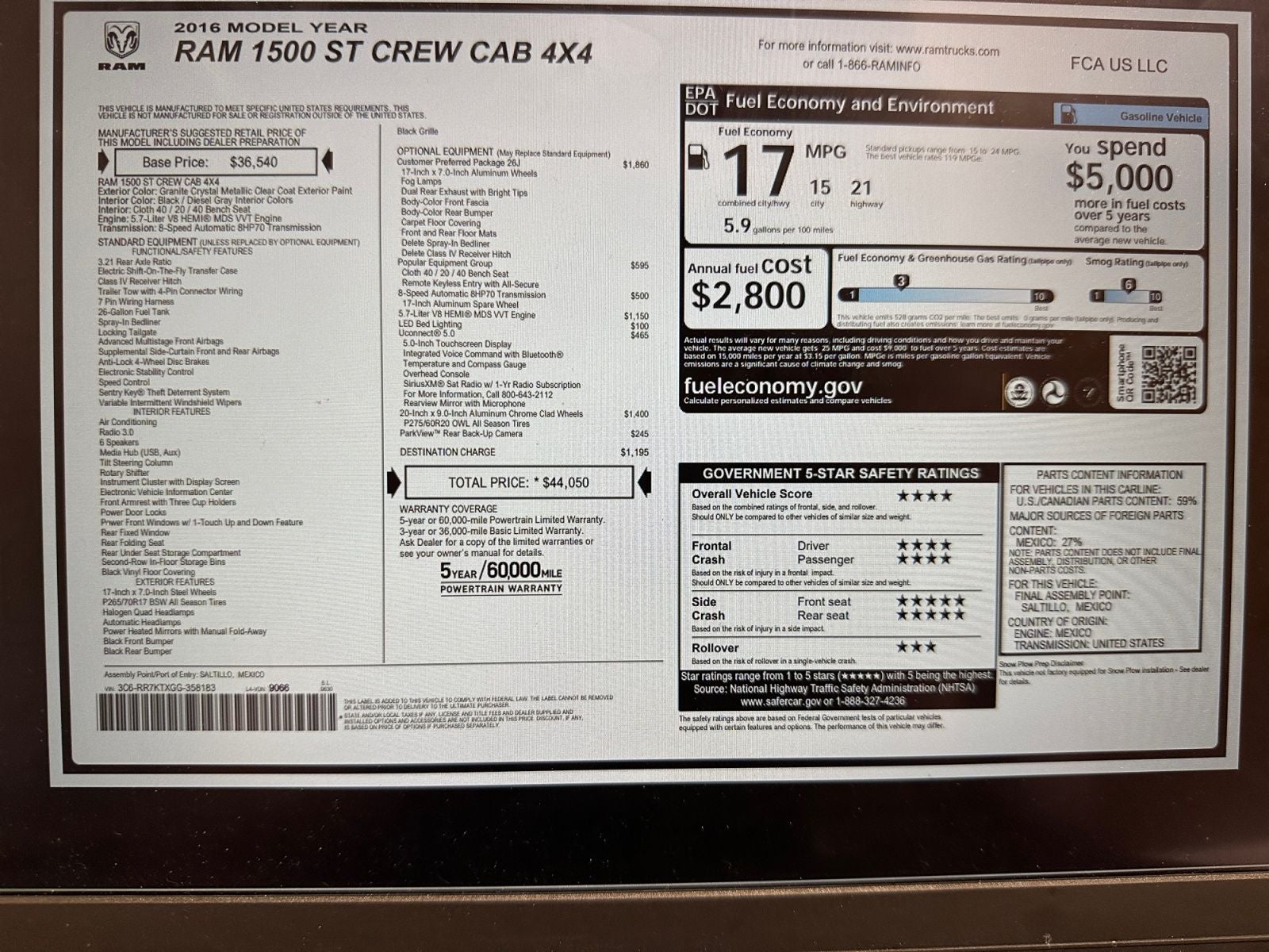2016 RAM 1500 Express