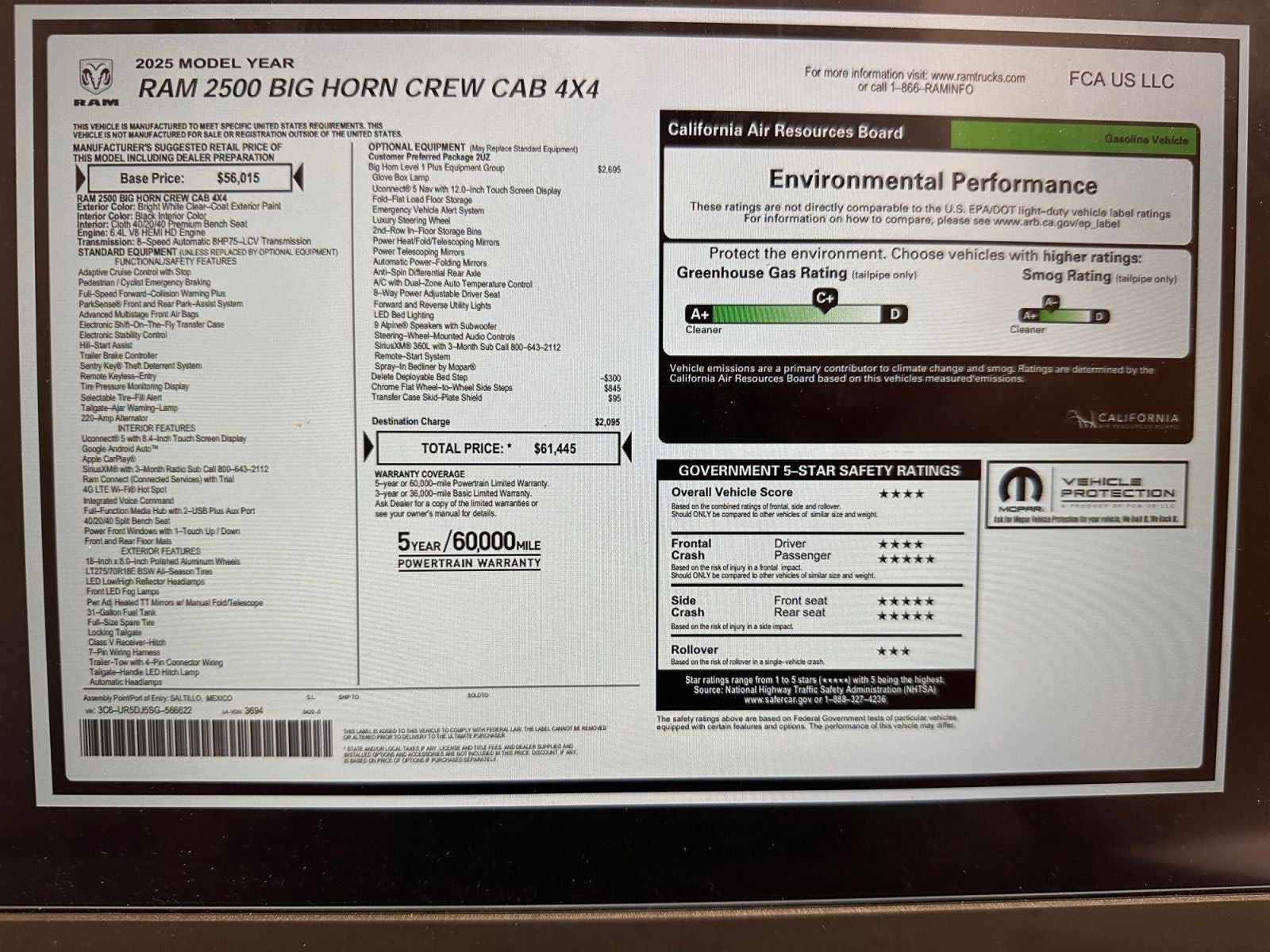 2025 RAM 2500 Big Horn