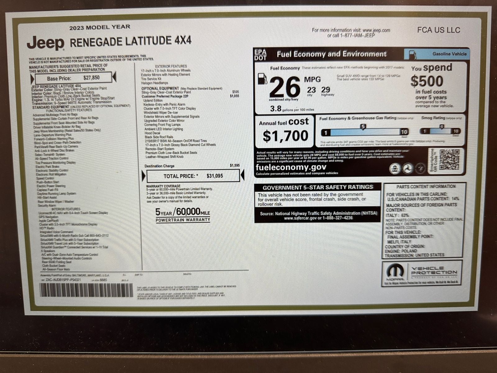 2023 Jeep Renegade Latitude